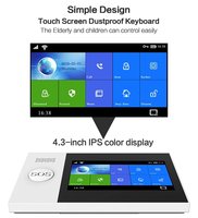 Tuya Système d'alarme intelligent Sécurité à domicile WIFI 4G GSM Écran tactile Hub Kit sans fil avec caméra Sirène solaire Capteur de mouvement de porte