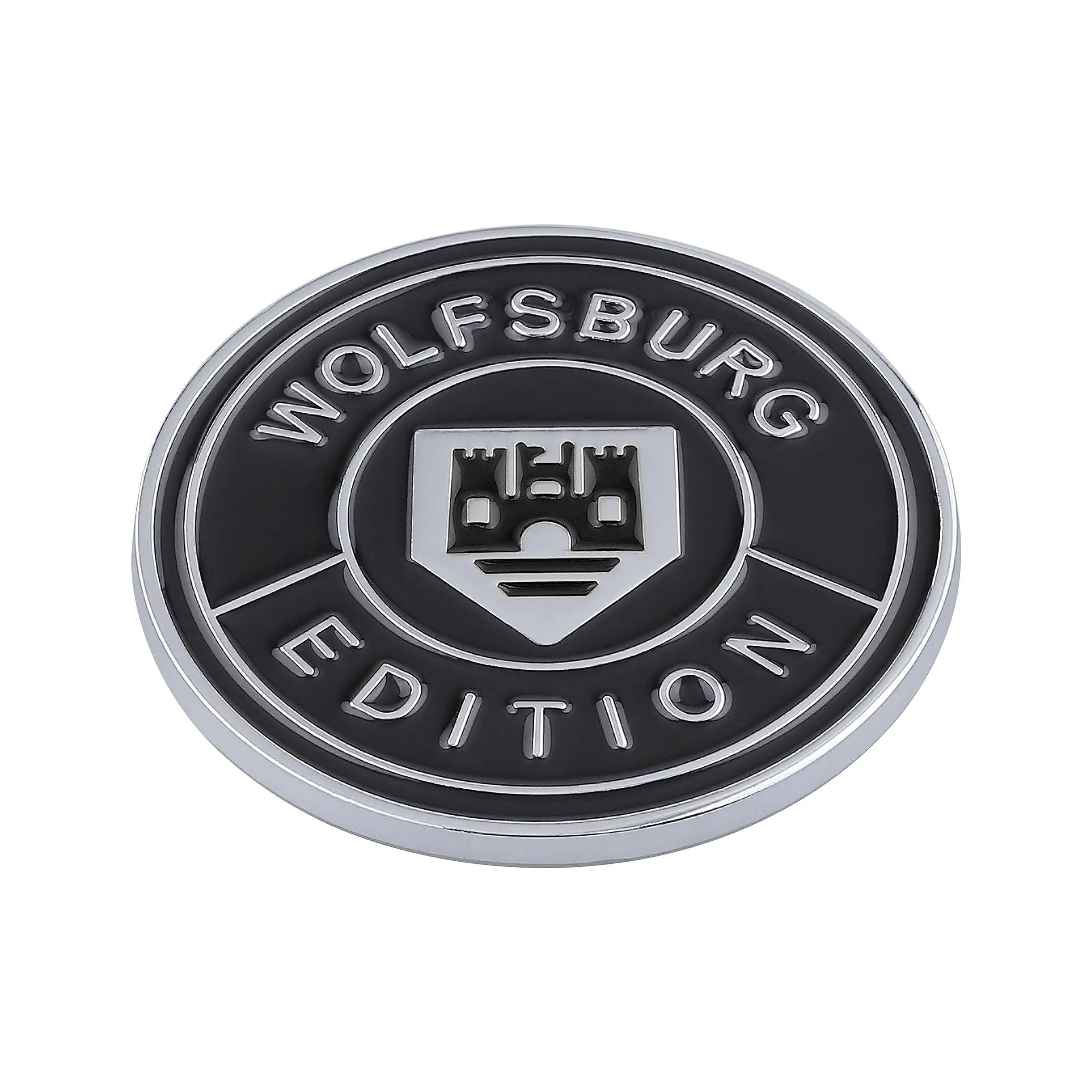 Emblema de carro galvanizado cromado de plástico ABS personalizado de fábrica, emblema de grade de carro para decoração de carroceria de carro