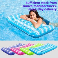 Matelas flottant gonflable en PVC de qualité commerciale, épais, pour piscine, chaise longue rectangulaire, jouet aquatique géant pour extérieur et plage