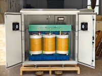Transformateur d'isolement triphasé en cuivre 210 kVA, boîtier étanche, détection de contrôle de température, bobinage Dyn, modèle SG