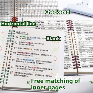 <span class=keywords><strong>Quaderno</strong></span> A5/B5 <span class=keywords><strong>con</strong></span> Copertina <span class=keywords><strong>a</strong></span> <span class=keywords><strong>Quadretti</strong></span> Carina, Fogli Staccabili e Guscio in PP Impermeabile, Diario per Studenti, 60 Fogli - Product Image 4