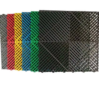 Dalles de sol modulaires rigides d'usine 40x40, sol en plastique pour lavage de voitures, dalles de sol pour garage