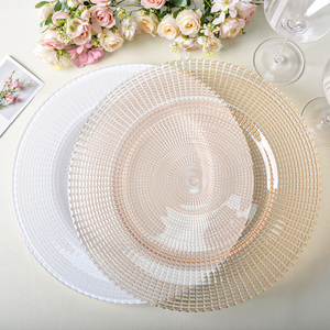 Assiettes de présentation <span class=keywords><strong>en</strong></span> verre opale or et argent, bord doré, couleur personnalisée, formes multiples, texture design pour mariage - Vente <span class=keywords><strong>en</strong></span> gros à prix réduit - Product Image 6