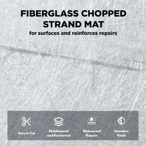 Tapis de fibre de verre E-Glass coupé 50 po x 30 pi, qualité marine 450 g/m², pour petits bateaux de pêche, haute résistance, revêtement en poudre <span class=keywords><strong>CSM</strong></span> - Product Image 6