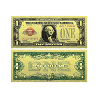 Billet de banque vintage de luxe en feuille d'or – Répliques de devises historiques de 1 à 100 dollars américains, objets de collection, cadeau, décoration intérieure 15,5x6,5cm