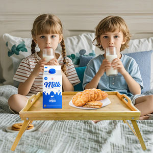 Acacia Snack Antique Large Chocolate Kitchen Bamboo Wooden Dinner TV Coffee Organizer Food Tea Wood <b>Bed</b> Serving Tray with Legs - Product Image 3