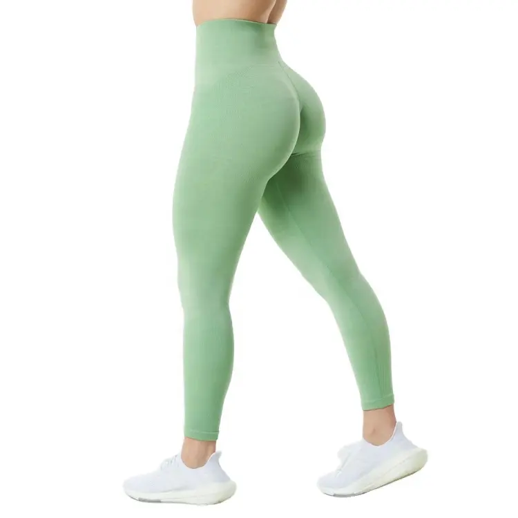 Pantaloni da Yoga a vita alta Lanyu da donna abbigliamento sportivo da palestra senza soluzione di continuità con lifting Slim Hip Fitness Leggings atletici per adulti
