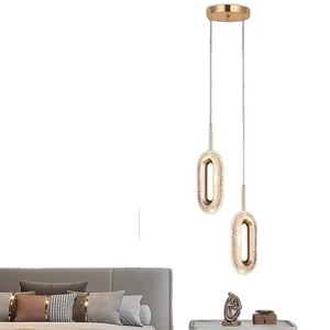 Lampadario Moderno Semplice in Ferro e Cristallo Dorato con <span class=keywords><strong>LED</strong></span>, Garanzia di 2 Anni, per Camera da Letto, Sala da Pranzo, Bar, Decorazione di Lusso da Parete - Product Image 5