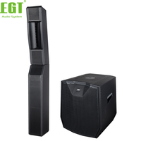Enceinte colonne active 2 canaux EGT 1200W avec DSP intégré, système de sonorisation professionnel et subwoofer 15 pouces pour scène de concert