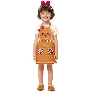 Tablier de cuisine pour enfants HP Kid, décoration de Noël, fête, costume de bonhomme en pain d'épices FCDR-019 - Product Image 2
