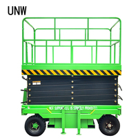 Plateforme élévatrice mobile à ciseaux UNW, électrique, hydraulique, portable, industrielle, pour travaux en hauteur, hauteur de travail de 6 à 16 m, charge de 500 à 2000 kg