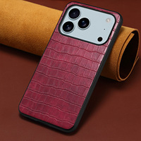 Étui de protection pour téléphone portable en cuir PU texturé effet crocodile anti-rayures pour iPhone 18 17 Pro Max 17 Air 16 15 14 13 12 11