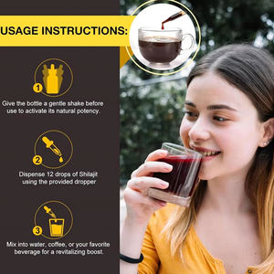 Usine Shilajit Drops Supplément Shilajit Résine Liquide Gouttes 85 + Trace Minerals Complexe avec Ashwagandha Curcuma Ginseng Chaga - Product Image 5