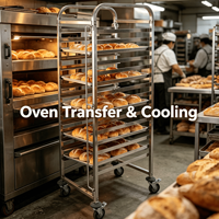 Chariot de boulangerie en acier inoxydable, multi-niveaux, pour plateaux et grilles de refroidissement mobiles, idéal pour pâtisseries et pizzas - Vente en gros usine