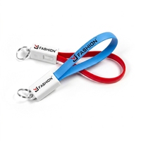 Cargador USB Portátil 2 en 1 de 60W 3A con Cable de Datos y Llavero, Ideal para Regalos Promocionales con Logotipo Personalizado