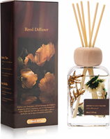 Diffuseur de parfum sur mesure OEM/ODM, bouteille en verre 100 ml, bouchon en bois, bâtonnets en rotin naturel, parfum d'ambiance, vente en gros, aromathérapie