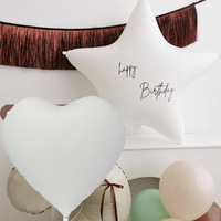 Vente directe d'usine, fabricant de ballons, ballons en feuille de 30 pouces en forme de cœur et d'étoile, décoration de fête d'anniversaire écologique