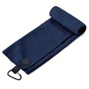 Serviette de golf en microfibre gaufrée super absorbante avec impression brodée personnalisée et logo sur mesure - Product Image 6