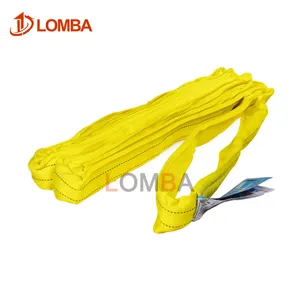 Yellow Color Safety Factor Load Polyester Preço barato Lifting Webbing Sling