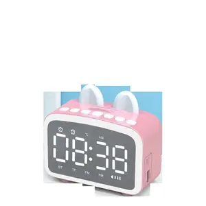 Hot Selling Mini Wecker Nachtlicht leuchtende Uhr Lautsprecher mit Ständer