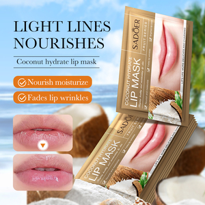 SADOER Lip Care Set Fruit Collagen Coffee <span class=keywords><strong>Aloe</strong></span> <span class=keywords><strong>Vera</strong></span> Honey Peach Coconut Cherry Serum Hidratante Lip Sleeping Maskss Beauty - Product Image 5