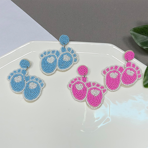 AHAYA <span class=keywords><strong>Boucles</strong></span> <span class=keywords><strong>d</strong></span>'<span class=keywords><strong>oreilles</strong></span> <span class=keywords><strong>pendantes</strong></span> bohèmes motif petite empreinte florale, coloris bleu/rose, bijoux fantaisie et charmants, cadeau <span class=keywords><strong>d</strong></span>'anniversaire pour femme - Product Image 1