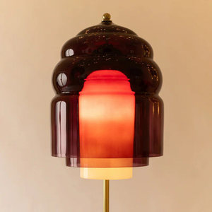Lampe sur pied moderne en verre 300*1330 LED E27 avec interrupteur pour salon, chambre et bureau - Product Image 4
