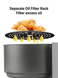 Friteuses intelligentes à contrôle professionnel Recettes préréglées Friteuse à air 1800W 8 litres avec une finition soignée - Product Image 5