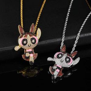 Colgante Hip Hop con Figura de Personaje de Héroe, Chapado en Oro Personalizado, Engaste de Puntas, Plata 925, Moissanita, Cadena Bling Iced Out para Conciertos - Product Image 3