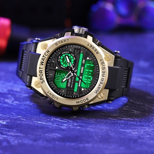 Fashion Style Led Waterproof Luminous Rubber Band Digital Sport Watch for Men Wholesale