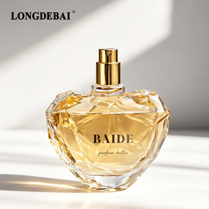 2026 New Style Crimp <b>Empty</b> Heart Perfume Glass <b>Bottle</b> 50ML 60ML 100ML Female Perfume <b>Bottle</b> With Packing Box - Product Image 4