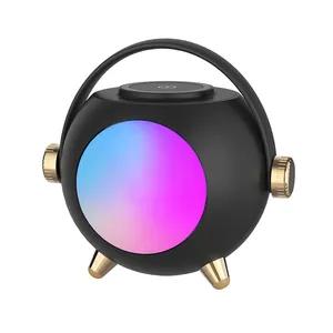 Tendencias innovadoras 2023 Wireless Charger With BT Speaker Colorful Night Light for home