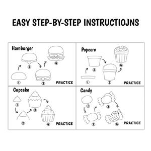 Libro para Colorear DIY: Cómo Dibujar Comida y Aperitivos para Niños - Suministros para Fiestas de Cumpleaños y Actividades Escolares - Product Image 2