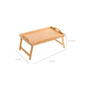Bandeja de madera personalizada para servir comida, <span class=keywords><strong>mesa</strong></span> de cama de bambú, <span class=keywords><strong>mesa</strong></span> de desayuno con patas plegables - Product Image 6