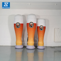 Canettes de bière géantes gonflables Ballon publicitaire Bouteille de vin Festival Décor de scène Accessoires Tasse à bière gonflable pour décoration de magasin