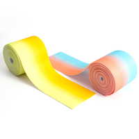 Bande élastique en polyester tissé sergé à haute ténacité, imprimée de motifs floraux, avec logo personnalisé, technologie de transfert thermique, design élégant