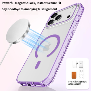<span class=keywords><strong>Funda</strong></span> Magnética Transparente Delgada para <span class=keywords><strong>iPhone</strong></span> 16 Pro Max con Borde Tintado y Sistema de Defensa de Impacto Mejorado - Product Image 2