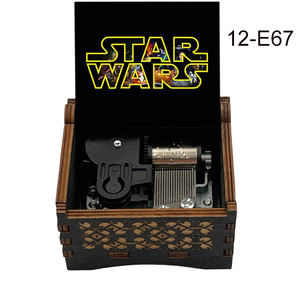 Boîte à musique en bois à remonter, imprimée en couleur, sur le thème de la <span class=keywords><strong>Star</strong></span> de cinéma célèbre <span class=keywords><strong>Star</strong></span> <span class=keywords><strong>Wars</strong></span>, pour les fans, les amis, la famille, cadeau d'anniversaire - Product Image 4