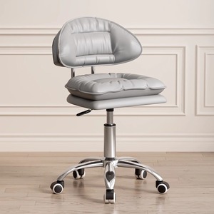 Office Chair Adjustable Height Swivel Seat Orange <b>Leather</b> Look Desk Chair For Home Office Workstation - Product Image 3