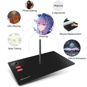 Tableta Gráfica 10moons G20 Profesional, 8192 Niveles, Tableta de Dibujo con Lápiz Inalámbrico, Tableta Gráfica con Stylus <span class=keywords><strong>para</strong></span> Animación - Product Image 5