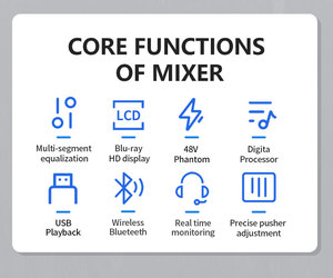 Mezclador de Audio profesional para DJ, consola de Audio con Efecto Reverb Digital <span class=keywords><strong>DSP</strong></span> integrado, 8 canales, OEM - Product Image 5