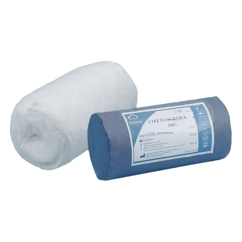 Medical use sterile medical absorbent 100% natural cotton gauze roll surgical cotton roll