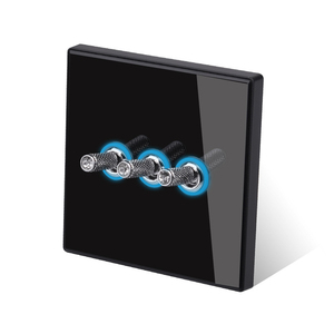 لوحة مفاتيح langeaea1/<span class=keywords><strong>2</strong></span>/Switch Gang Way كهربي جدار من الزجاج المقسى دفع تبديل بالجملة كحد أقصى. 13A - Product Image 2