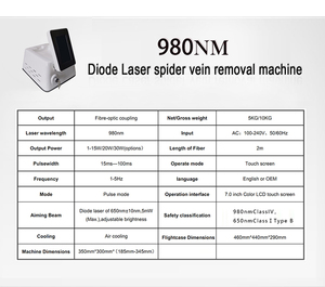 Appareil de physiothérapie laser pour les mycoses vasculaires <span class=keywords><strong>et</strong></span> des ongles, traitement laser des varices en clinique, technologie laser diode - Product Image 6