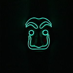 Los adultos de luz de neón en EL alambre de máscara vestido espeluznante purga Halloween de miedo - Product Image 3