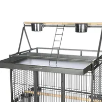 Best-seller Approvisionnement d'usine Cages d'élevage de grande taille en métal Cage à oiseaux pour perroquet à grand fil métallique