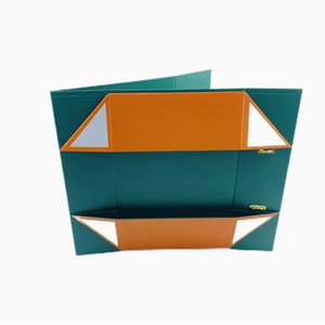 Customized Multi-Color Eco-friendly Sponge Lined Folding <strong>Suitcase</strong> Gift Box Orange Green Rigid <strong>Cardboard</strong> Magnetic Closure Paper - Product Image 3
