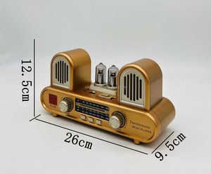 ELETREE RX-998 Reproductor de Música <span class=keywords><strong>MP3</strong></span> Retro para el Hogar con USB, TF, Radio FM/AM/SW, Luz Disco, Altavoz Inalámbrico BT con Lámpara de Tubo - Product Image 4
