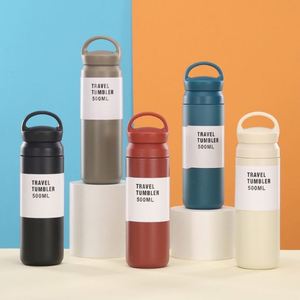 Tasse isotherme japonaise en acier inoxydable 304, mug à café portable 500 ml avec couvercle pour les sports de plein air - Product Image 1
