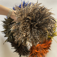 Plume de coq barde pour la pêche à la mouche, artisanat DIY, costume, bibelots, chapeau, fascinator, accessoire pour cheveux, fête de carnaval, décoration de Noël